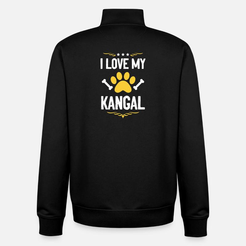 J’adore mon Kangal - Sweat zippé unisexe en coton bio Stanley/Stella - noir