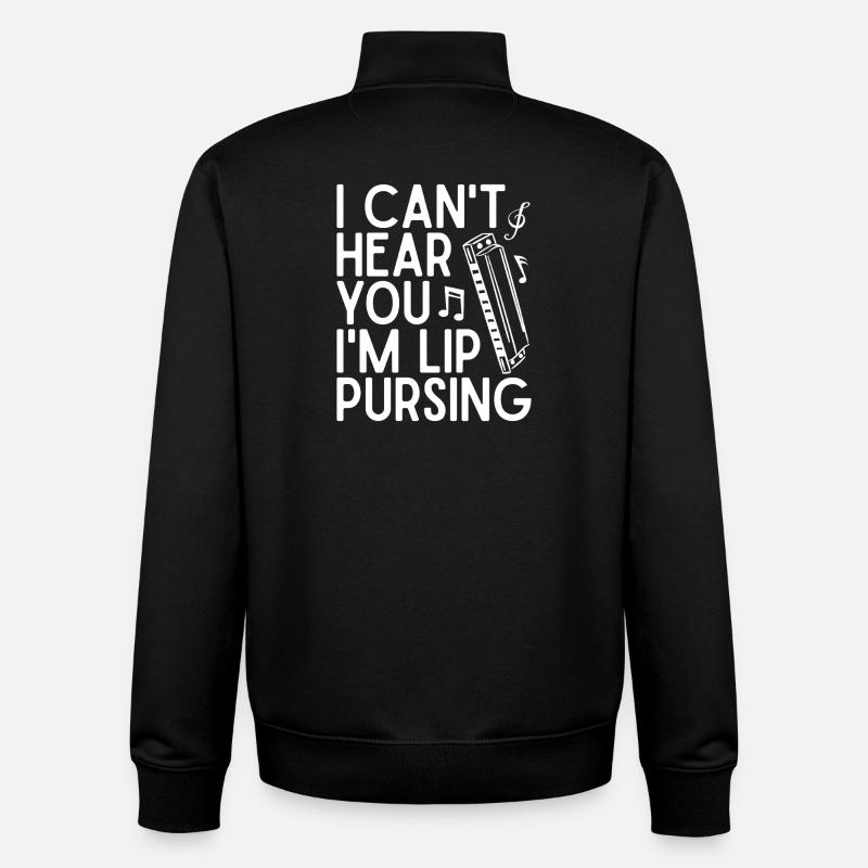 Harmonica Musican Lip Pursing Harmonica - Unisex Organic Zip Sweatshirt von Stanley/Stella - Schwarz