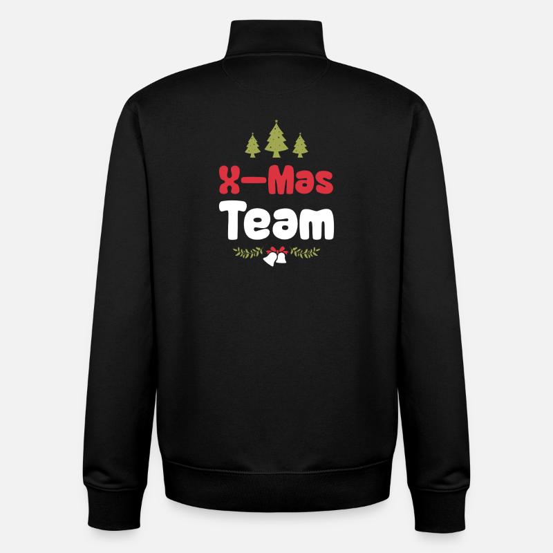 L’équipe X-Mas - Sweat zippé unisexe en coton bio Stanley/Stella - noir