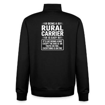 Rural Carriers Postal Worker Mail Delivery Mailman - Unisex Organic Zip Sweatshirt by Stanley/Stella - black - Back - AI Model Male 185 light (185cm)