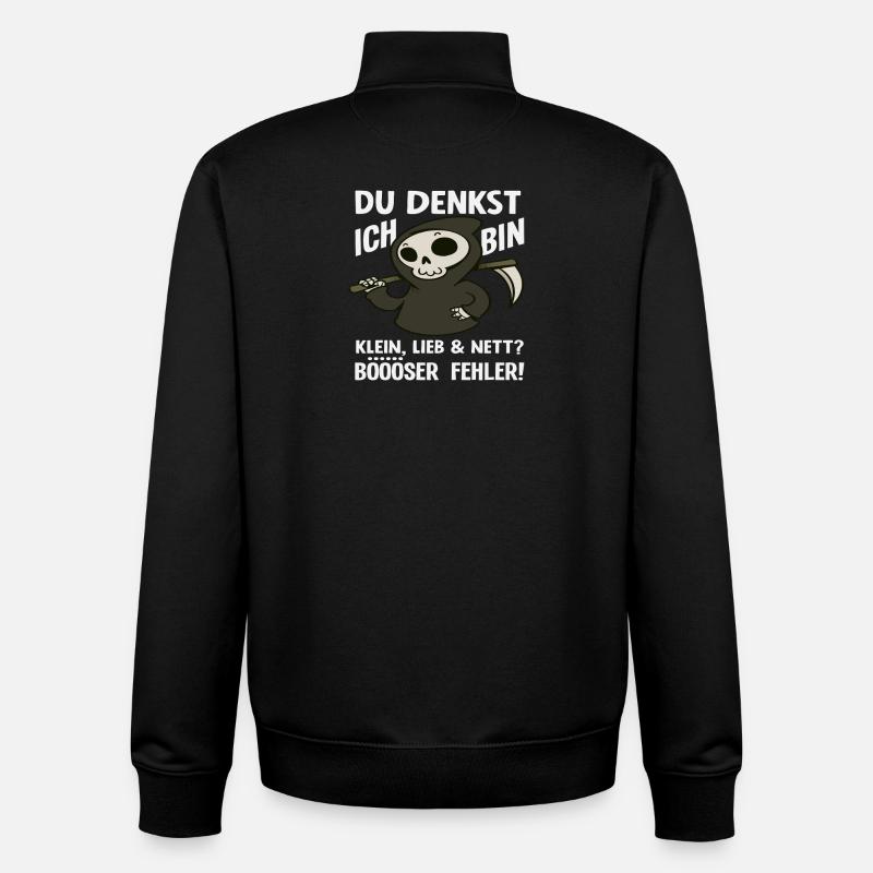 Böser Fehler Kleine Sensenmann - Unisex Organic Zip Sweatshirt von Stanley/Stella - Schwarz