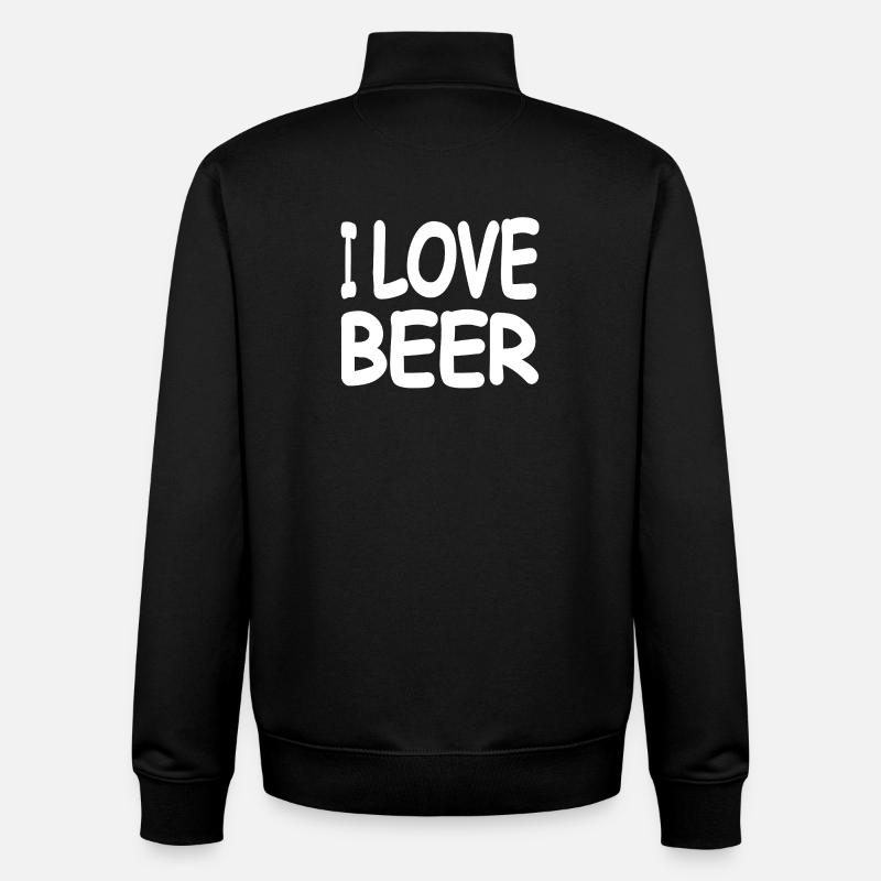 Bier - Unisex Organic Zip Sweatshirt von Stanley/Stella - Schwarz