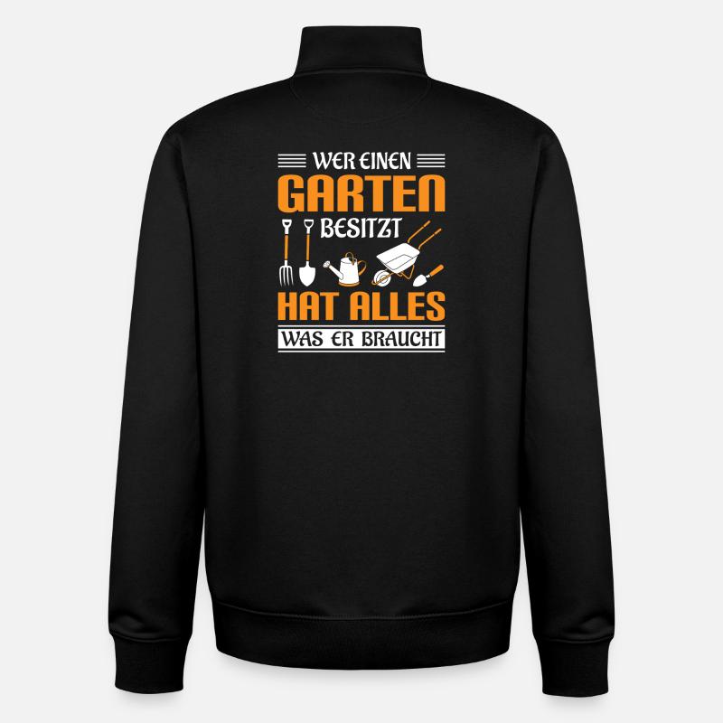 Garten Gärtner Gärtnern Gartenarbeit Gartenarbeit - Unisex Organic Zip Sweatshirt von Stanley/Stella - Schwarz