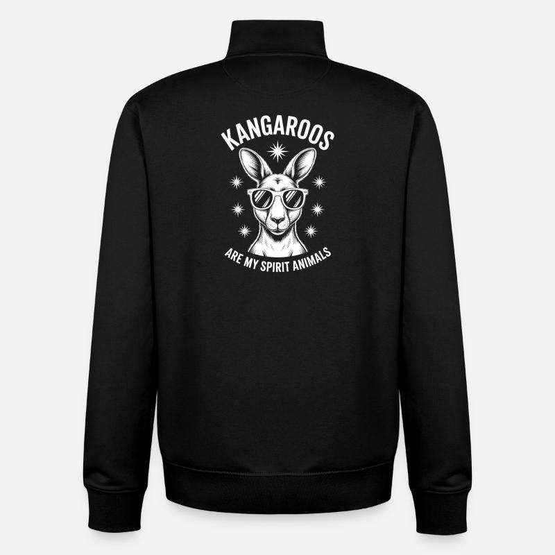 Kangaroo Spruch Kangaroo Lustige Kangaroo Geschenk - Unisex Organic Zip Sweatshirt von Stanley/Stella - Schwarz
