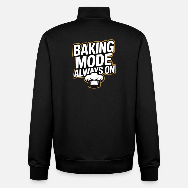 Baking Mode - Baking Mode Always On - Unisex Organic Zip Sweatshirt by Stanley/Stella - black