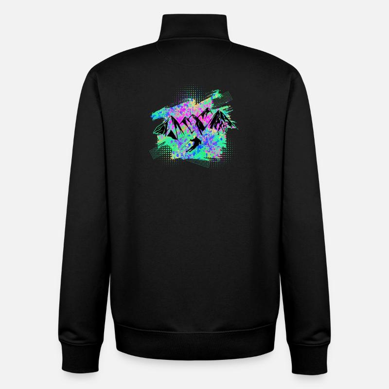 skifahren - Unisex Organic Zip Sweatshirt von Stanley/Stella - Schwarz