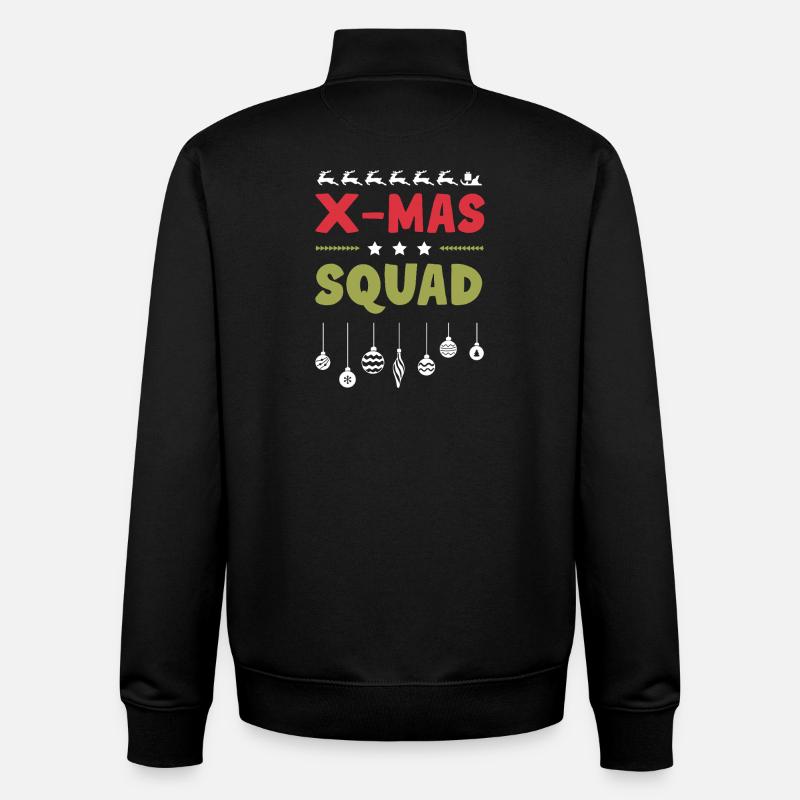 X-Mas Squad - Unisex Organic Zip Sweatshirt von Stanley/Stella - Schwarz