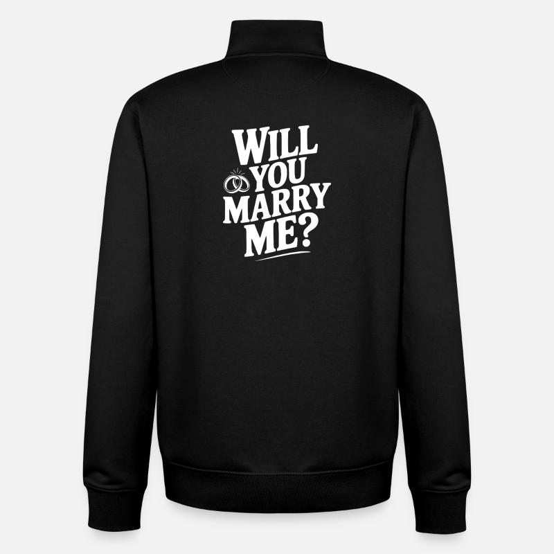 Willst du mich heiraten? - Unisex Organic Zip Sweatshirt von Stanley/Stella - Schwarz
