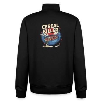Cereal Killer - Retro Frühstück - Unisex Organic Zip Sweatshirt von Stanley/Stella - Schwarz - Hinten - AI Model Male 185 light (185cm)