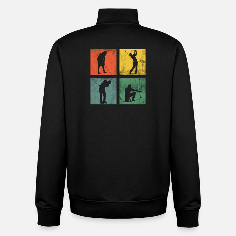 Golfspieler Golfer Golf Golfen Geschenk - Unisex Organic Zip Sweatshirt von Stanley/Stella - Schwarz