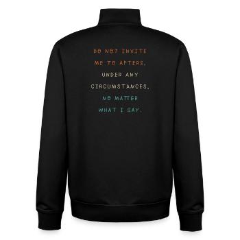 Techno House Electro Festival Hardstyle EDM - Unisex Organic Zip Sweatshirt von Stanley/Stella - Schwarz - Hinten - AI Model Male 185 light (185cm)