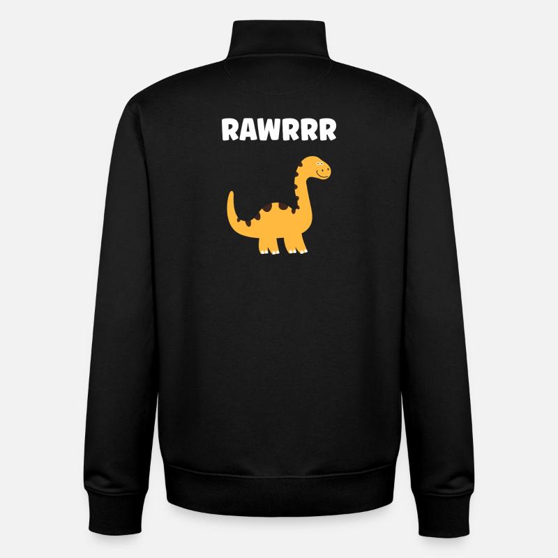 Mignon Petit dinosaure - Sweat zippé unisexe en coton bio Stanley/Stella - noir
