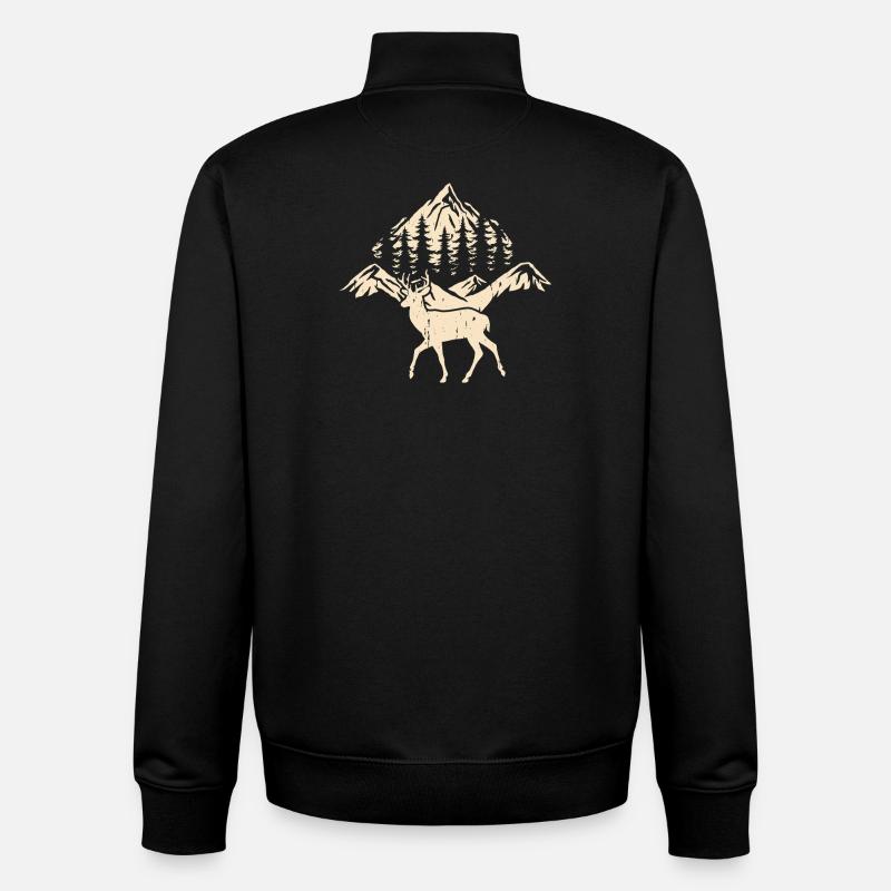 Wandern Wanderer Bergsteiger Geschenk - Unisex Organic Zip Sweatshirt von Stanley/Stella - Schwarz