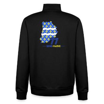 Seine et Marne 77 - Unisex Organic Zip Sweatshirt von Stanley/Stella - Schwarz - Hinten - AI Model Male 185 light (185cm)