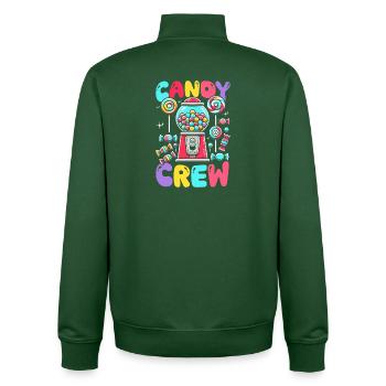 Candy Crew Decoration Candy Lover Sweet Tooth - Unisex Organic Zip Sweatshirt by Stanley/Stella - bottle green - Back - AI Model Male 185 dark (185cm)