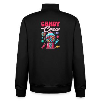 Candy Crew Decoration Candy Lover Sweet Tooth - Unisex Organic Zip Sweatshirt by Stanley/Stella - black - Back - AI Model Male 185 light (185cm)