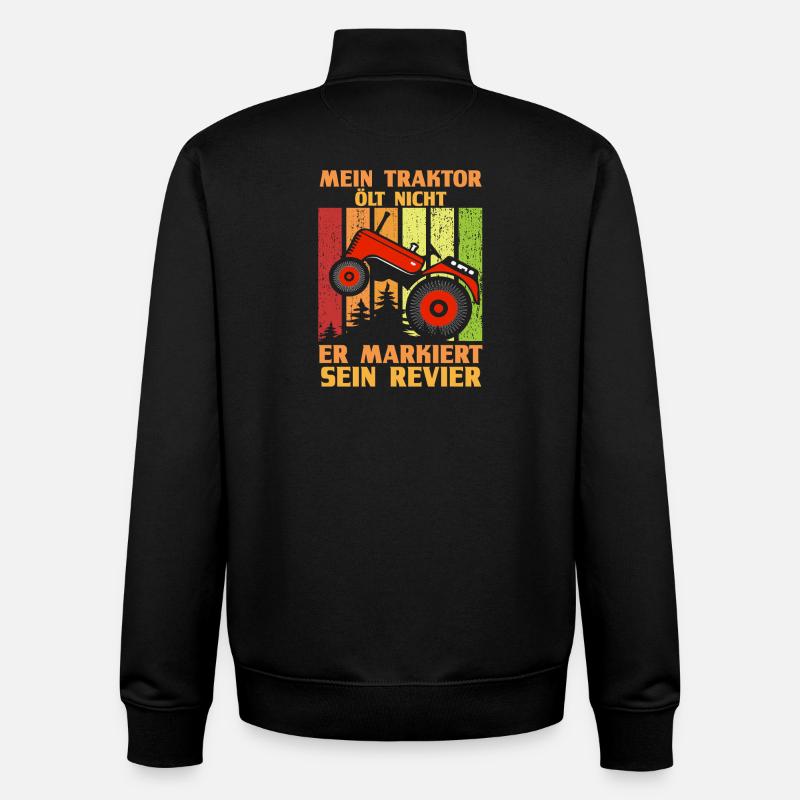Landwirt Bauernhof Farmer Bauer Traktor - Unisex Organic Zip Sweatshirt von Stanley/Stella - Schwarz
