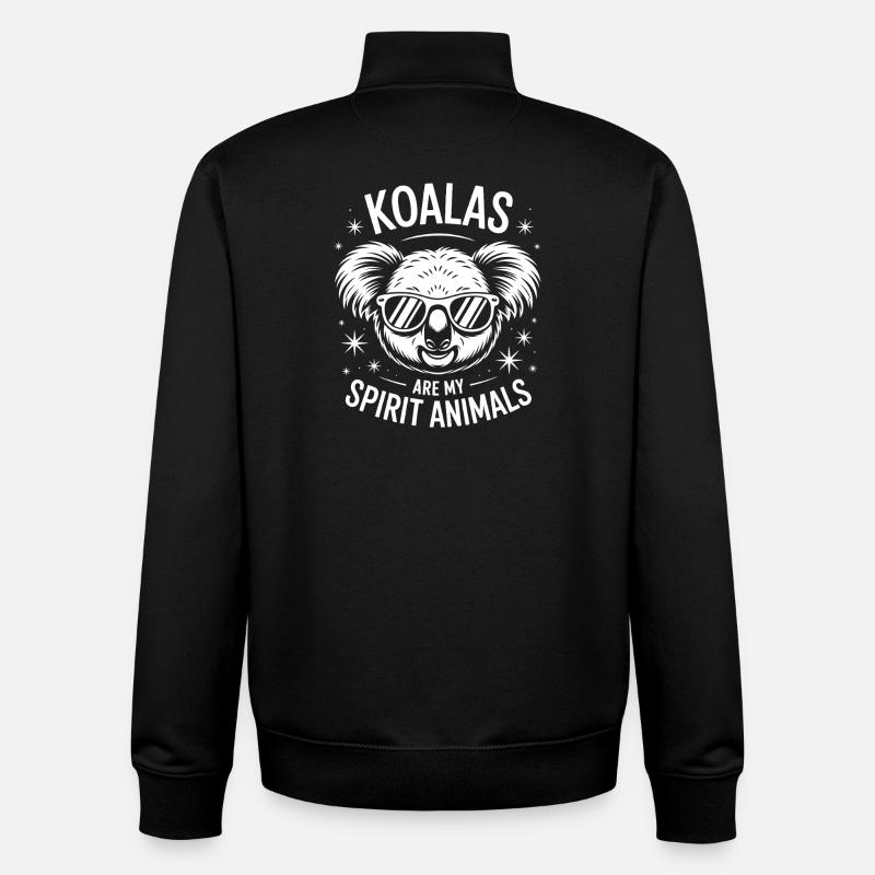 Koala Spruch Koalas Lustiges Koala Geschenk - Unisex Organic Zip Sweatshirt von Stanley/Stella - Schwarz