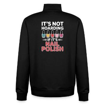 Nail Polish Saying Pedicure Funny Maincure Gift - Unisex Organic Zip Sweatshirt by Stanley/Stella - black - Back - AI Model Male 185 light (185cm)