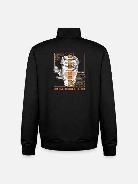 Coffee just does its job retro - Unisex Organic Zip Sweatshirt by Stanley/Stella - black