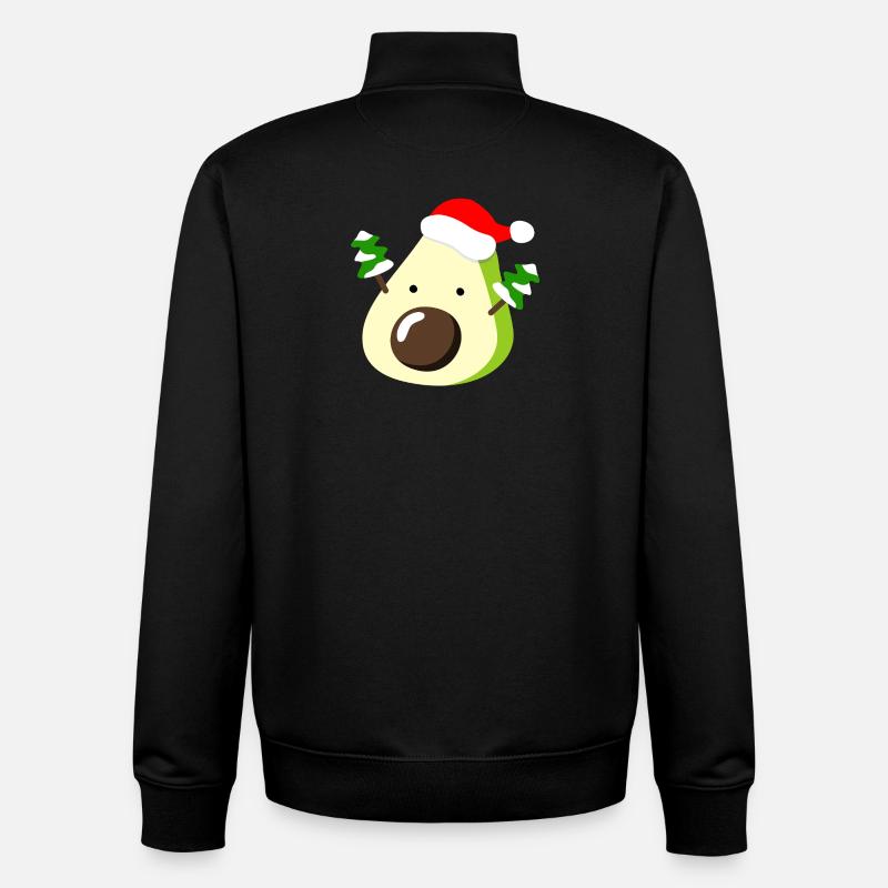Avocat – Noël - Sweat zippé unisexe en coton bio Stanley/Stella - noir