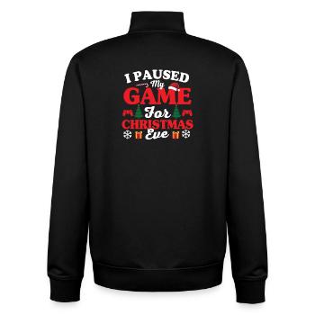 Ich habe mein Spiel für Heiligabend pausiert Gaming Gamer - Unisex Organic Zip Sweatshirt von Stanley/Stella - Schwarz - Hinten - AI Model Male 185 light (185cm)
