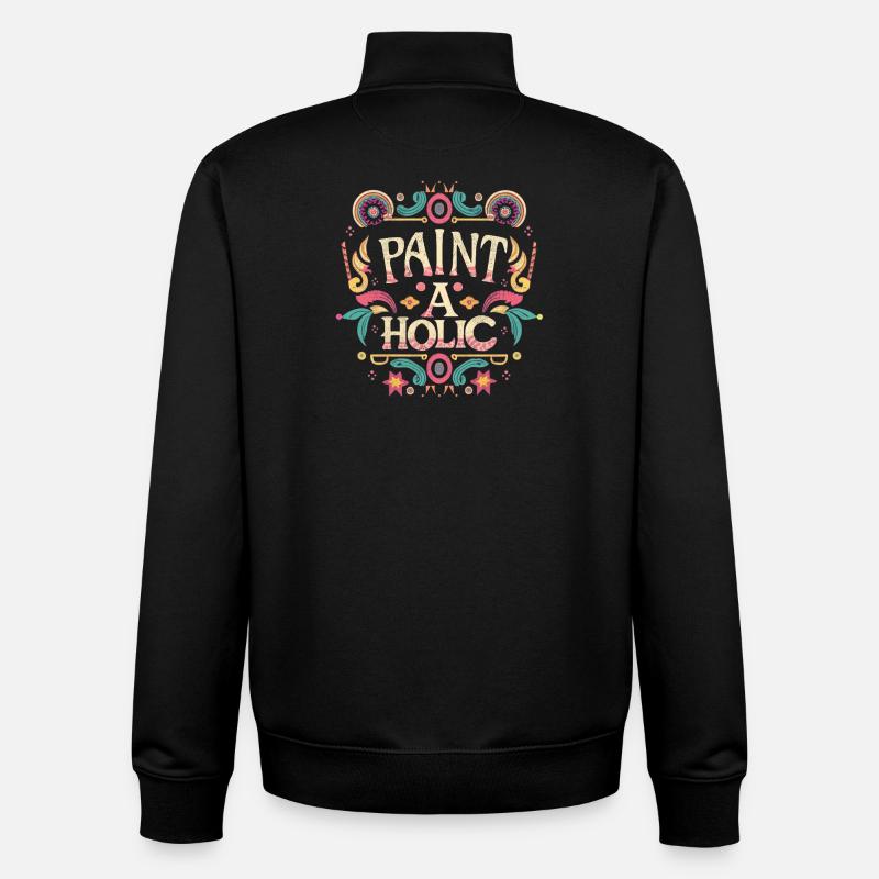 Paint-aholic - Unisex Organic Zip Sweatshirt von Stanley/Stella - Schwarz