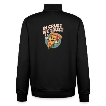 Retro Pizza - Unisex Organic Zip Sweatshirt von Stanley/Stella - Schwarz - Hinten - AI Model Male 185 light (185cm)