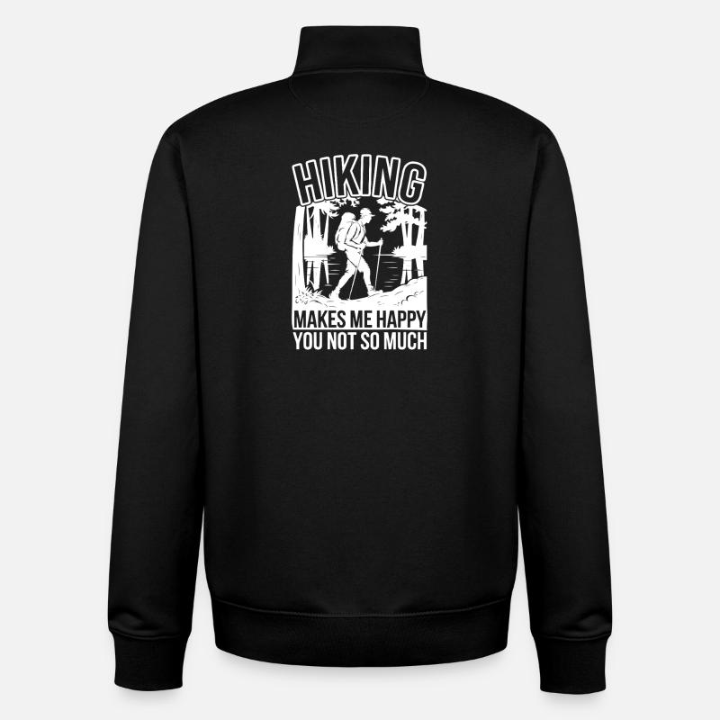 Lustiger Wanderzitat-Wanderer - Unisex Organic Zip Sweatshirt von Stanley/Stella - Schwarz