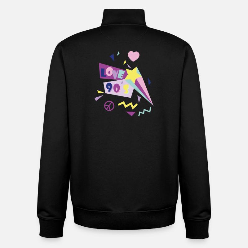 90s - Unisex Organic Zip Sweatshirt by Stanley/Stella - black