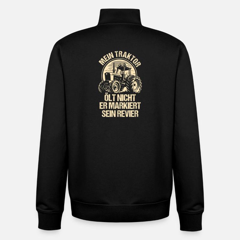 Landwirt Bauernhof Farmer Bauer Traktor - Unisex Organic Zip Sweatshirt von Stanley/Stella - Schwarz