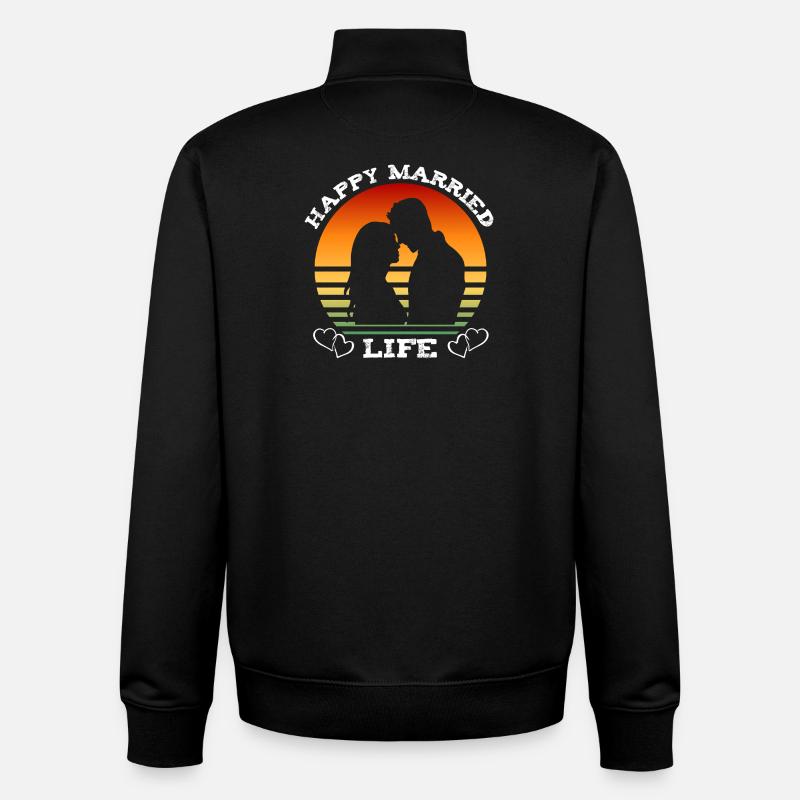 Glückliches Eheleben - Unisex Organic Zip Sweatshirt von Stanley/Stella - Schwarz