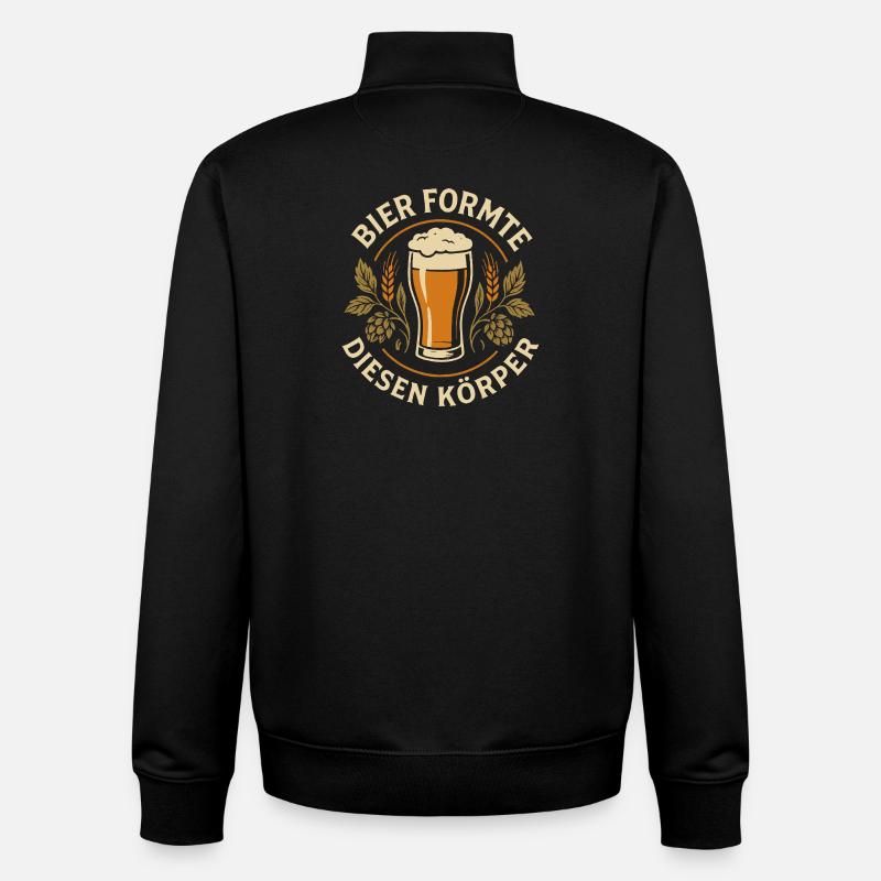 Bier formte diesen Körper - Unisex Organic Zip Sweatshirt von Stanley/Stella - Schwarz