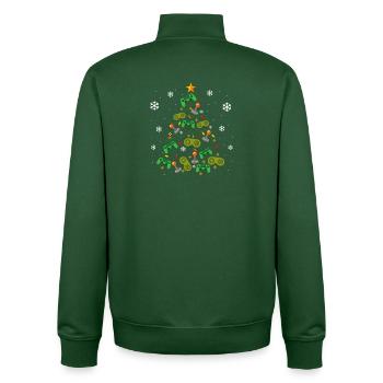Weihnachtsbaum Controller Gaming Lover Gamer - Unisex Organic Zip Sweatshirt von Stanley/Stella - Flaschengrün - Hinten - AI Model Male 185 dark (185cm)