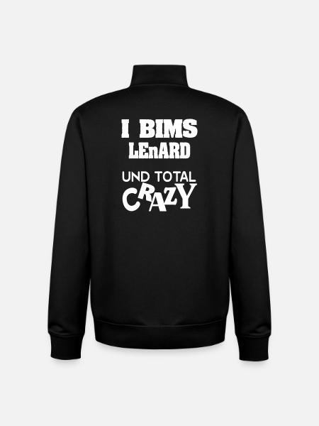 First name Lenard - Unisex Organic Zip Sweatshirt by Stanley/Stella - black