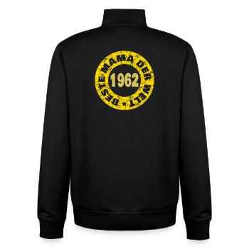 1962 - Unisex Organic Zip Sweatshirt by Stanley/Stella - black - Back - AI Model Male 185 light (185cm)