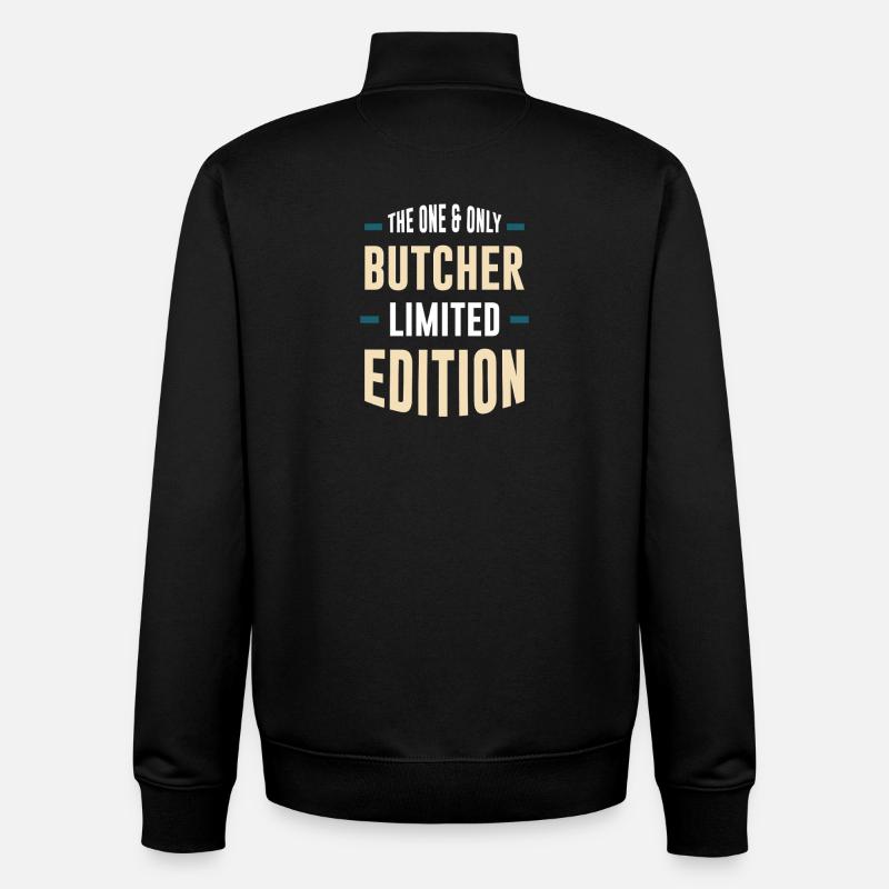 L’édition limitée The Only Butcher - Sweat zippé unisexe en coton bio Stanley/Stella - noir