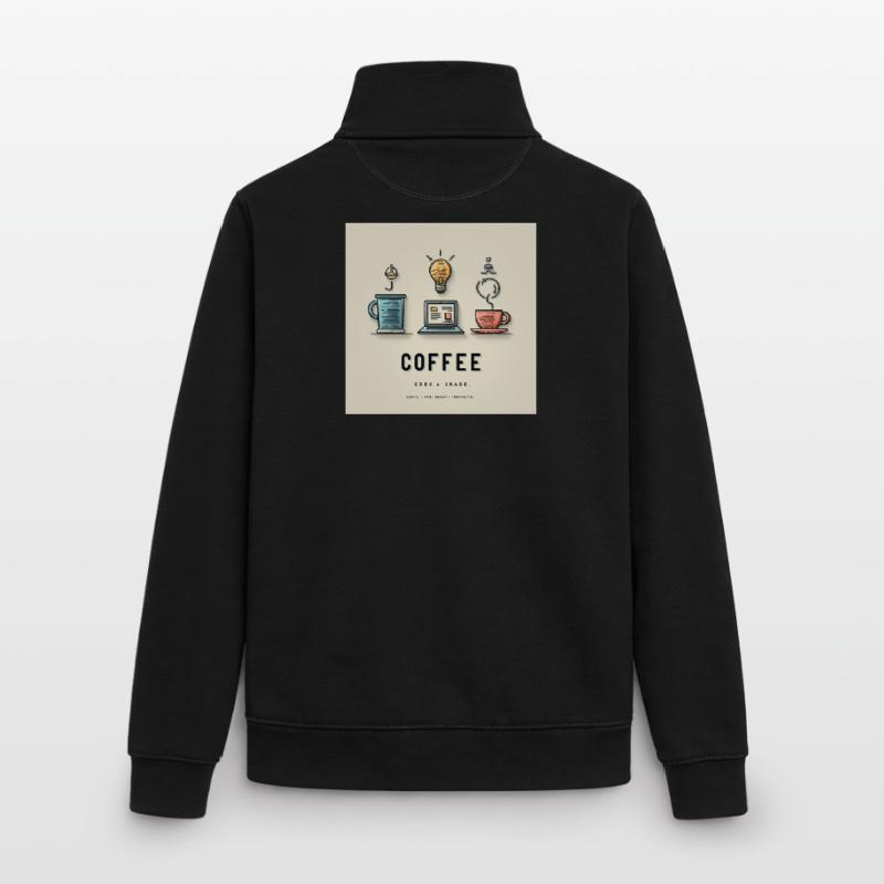 Conception du code du café Sweat zippé unisexe en coton bio Stanley/Stella