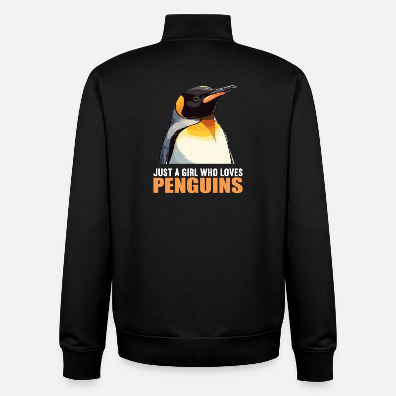Penguins Penguin - Unisex Organic Zip Sweatshirt by Stanley/Stella - black
