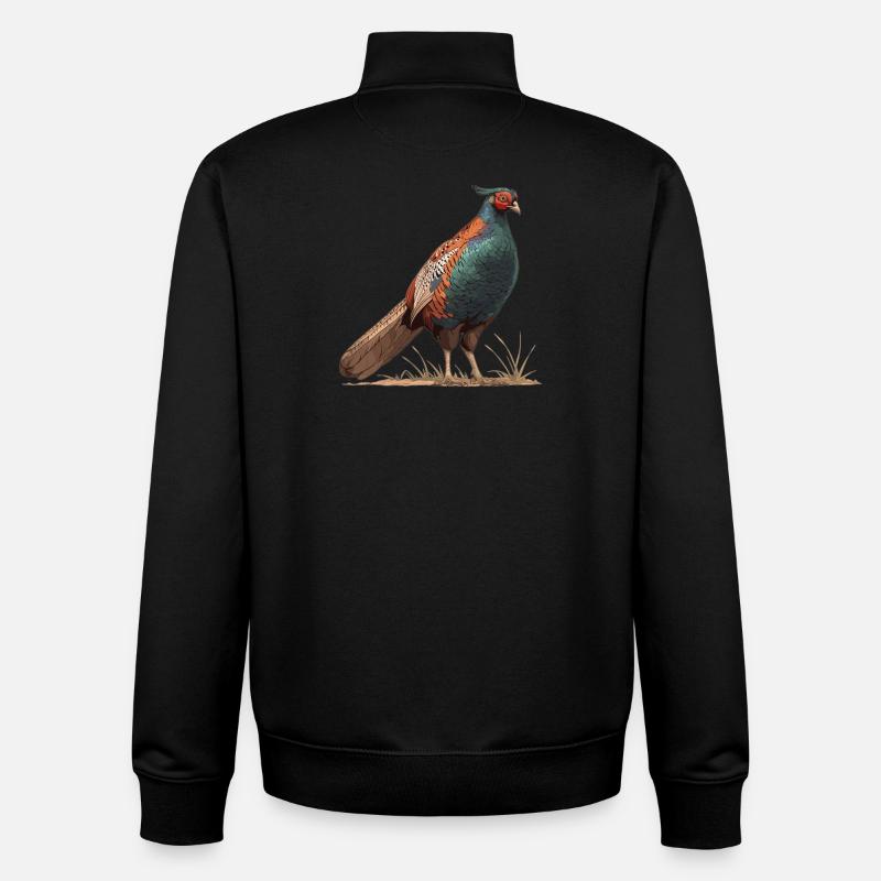 Faisans Faisan - Sweat zippé unisexe en coton bio Stanley/Stella - noir