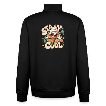 Retro Eiscreme - Unisex Organic Zip Sweatshirt von Stanley/Stella - Schwarz - Hinten - AI Model Male 185 light (185cm)