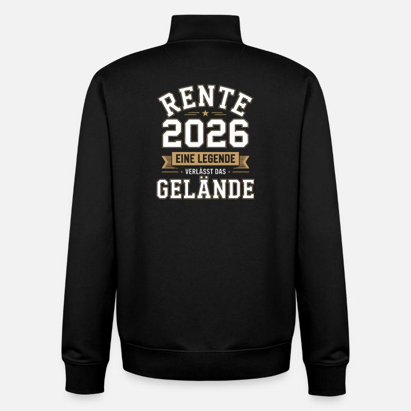 Rente 2026 : une légende - Sweat zippé unisexe en coton bio Stanley/Stella - noir