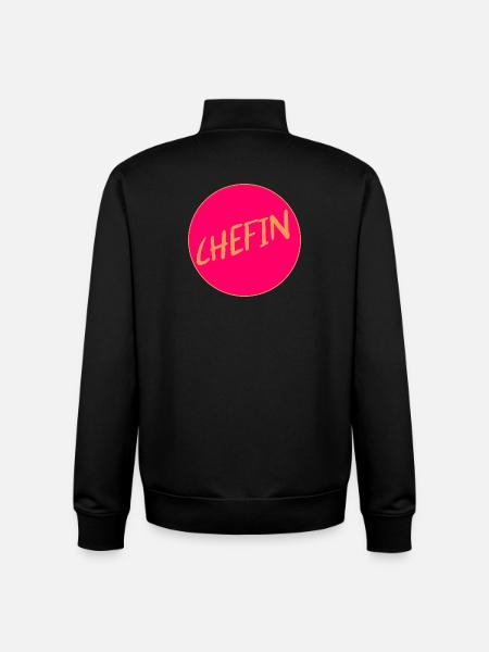 Chefin Karriere - Unisex Organic Zip Sweatshirt by Stanley/Stella - black