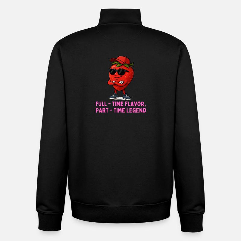 Erdbeere mit Stil Vollzeit Legende - Unisex Organic Zip Sweatshirt von Stanley/Stella - Schwarz