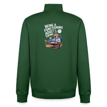  Erwachsensein Ist So Ermüdend Und Anstrengend - Unisex Organic Zip Sweatshirt von Stanley/Stella - Flaschengrün - Hinten - AI Model Male 185 dark (185cm)