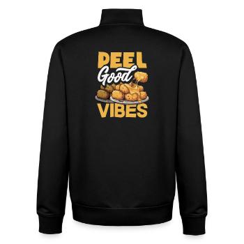 Taters Over Haters Kartoffel - Unisex Organic Zip Sweatshirt von Stanley/Stella - Schwarz - Hinten - AI Model Male 185 light (185cm)