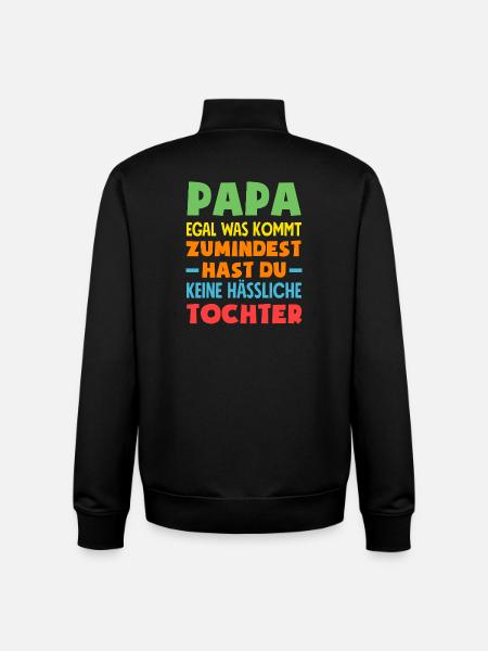 Funny Father's Day Gift Dad Beer - Unisex Organic Zip Sweatshirt by Stanley/Stella - black
