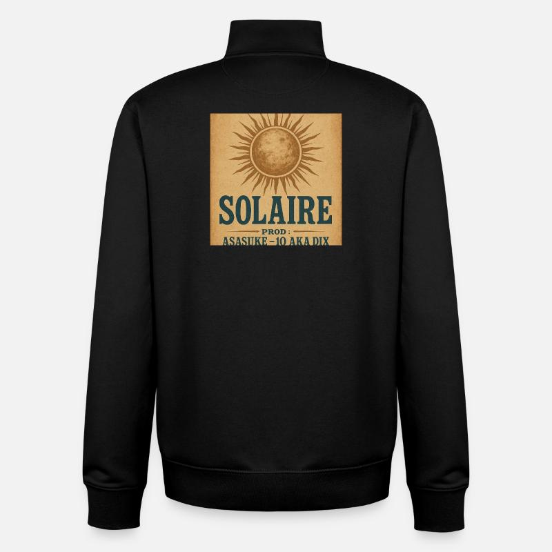 Rustikale Vintage-Sonne - Unisex Organic Zip Sweatshirt von Stanley/Stella - Schwarz