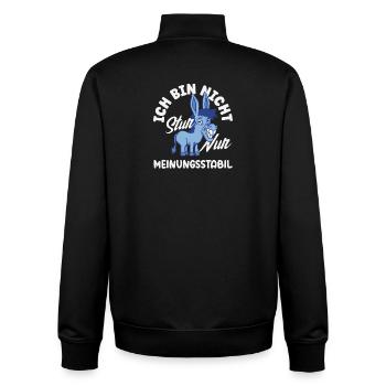 Nicht stur nur Meinungsstabil - Unisex Organic Zip Sweatshirt von Stanley/Stella - Schwarz - Hinten - AI Model Male 185 light (185cm)