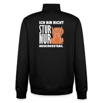 Nicht stur nur Meinungsstabil - Unisex Organic Zip Sweatshirt von Stanley/Stella - Schwarz - Hinten - AI Model Male 185 light (185cm)